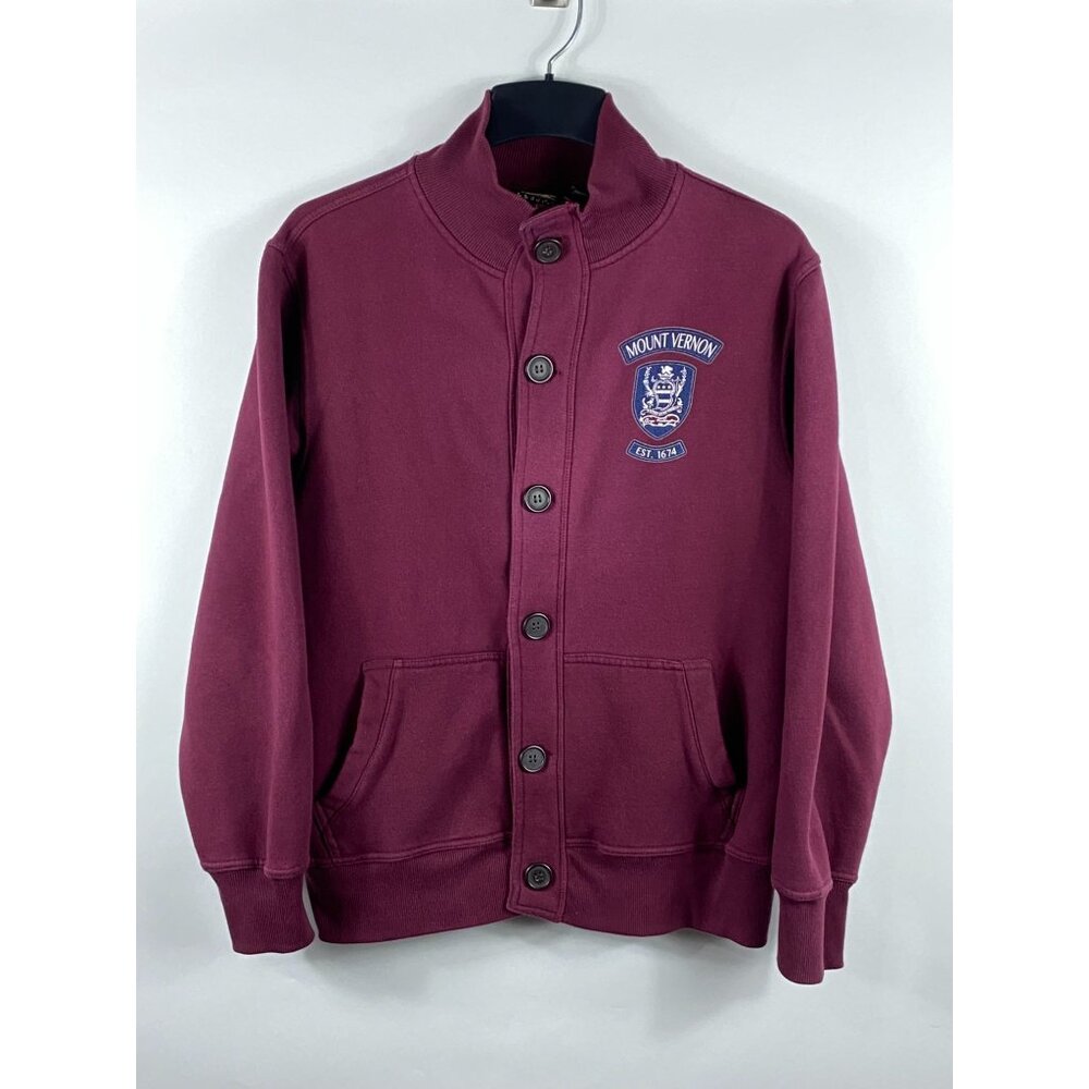 Prairie Mountain Mount Vernon Mock Neck Button-Up Jacket Maroon L F128